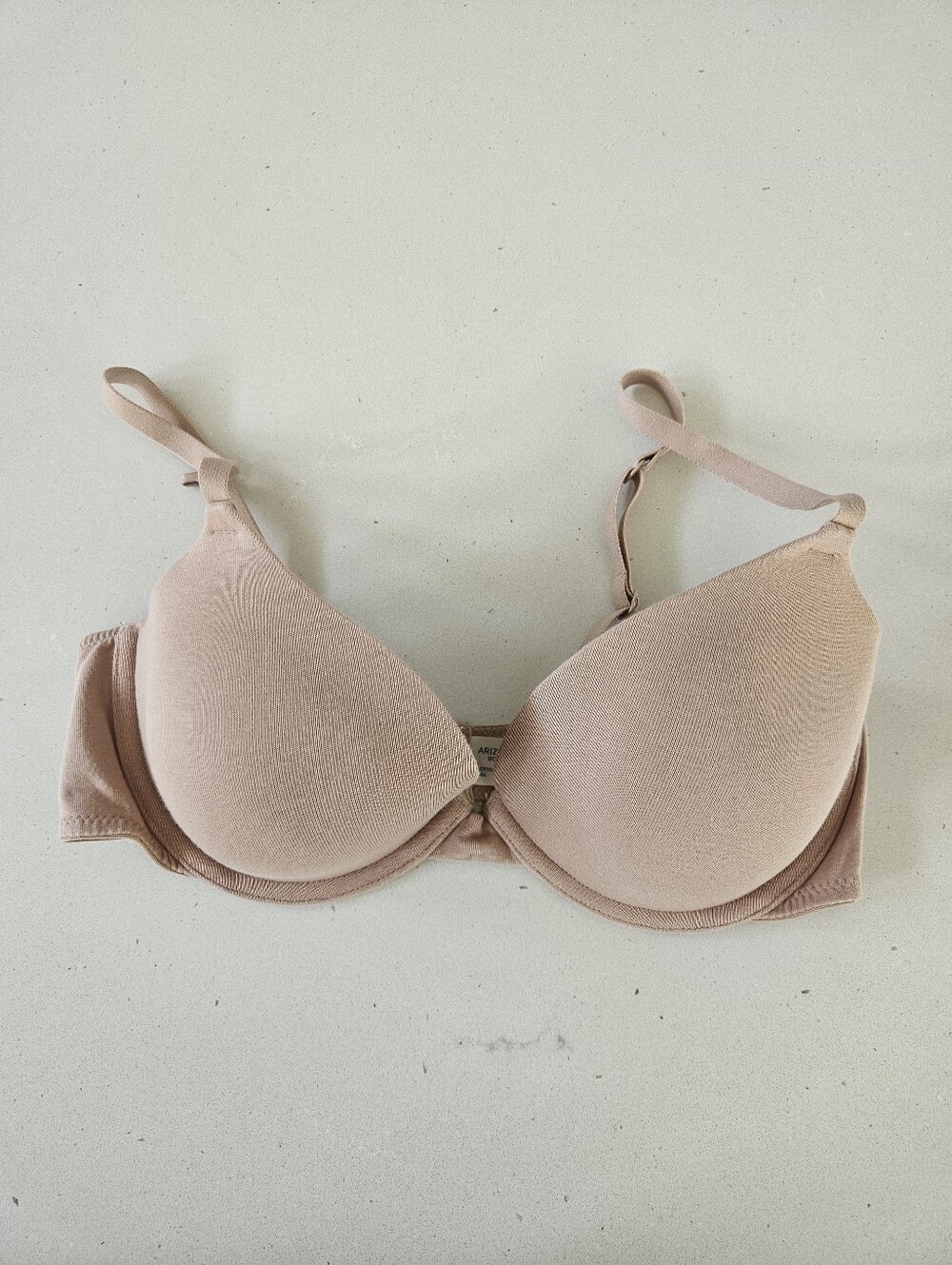 Arizona Body T-shirt Bra 34C Organic Cotton Nude Color Convertible Underwire